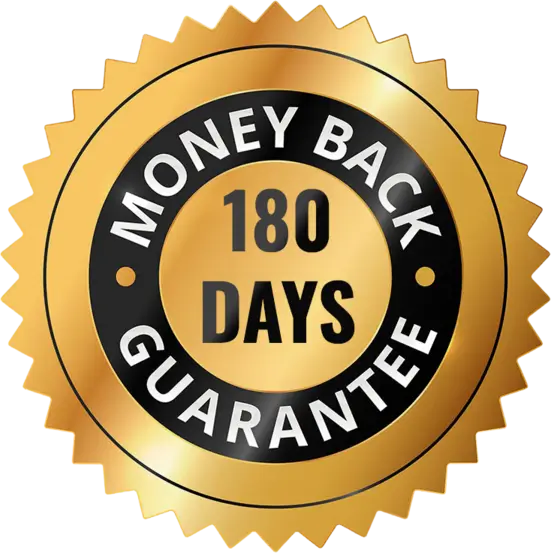 180-day money-back guarantee